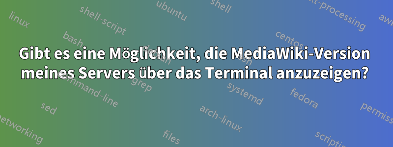 Gibt es eine Möglichkeit, die MediaWiki-Version meines Servers über das Terminal anzuzeigen?