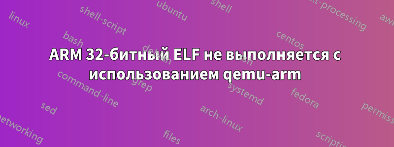 ARM 32-битный ELF не выполняется с использованием qemu-arm