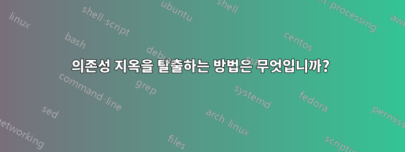 의존성 지옥을 탈출하는 방법은 무엇입니까?