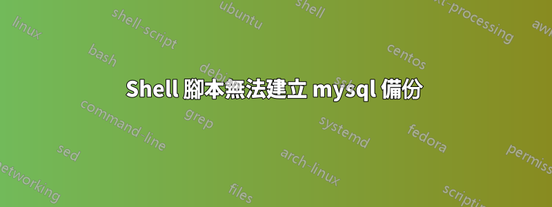 Shell 腳本無法建立 mysql 備份