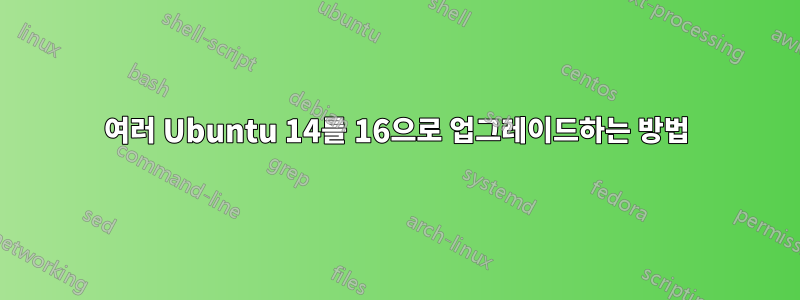 여러 Ubuntu 14를 16으로 업그레이드하는 방법