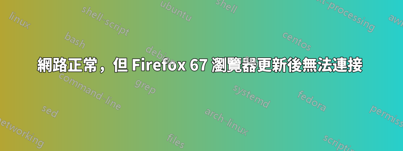 網路正常，但 Firefox 67 瀏覽器更新後無法連接