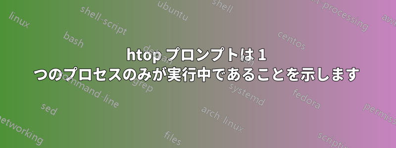 htop プロンプトは 1 つのプロセスのみが実行中であることを示します