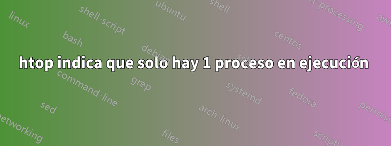 htop indica que solo hay 1 proceso en ejecución