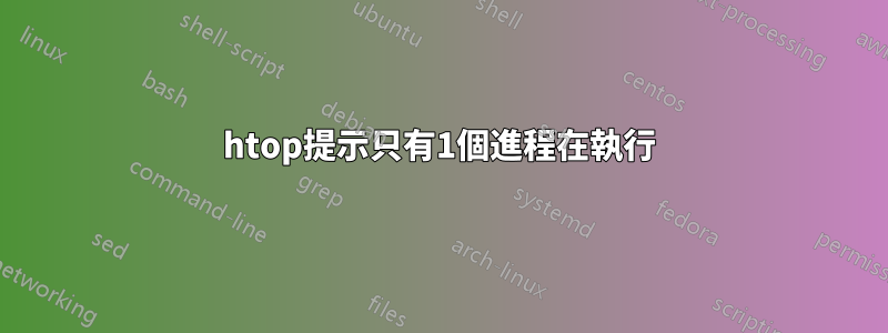 htop提示只有1個進程在執行