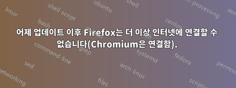 어제 업데이트 이후 Firefox는 더 이상 인터넷에 연결할 수 없습니다(Chromium은 연결함).