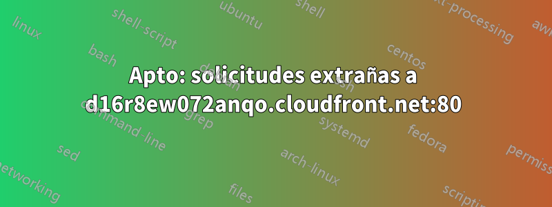 Apto: solicitudes extrañas a d16r8ew072anqo.cloudfront.net:80