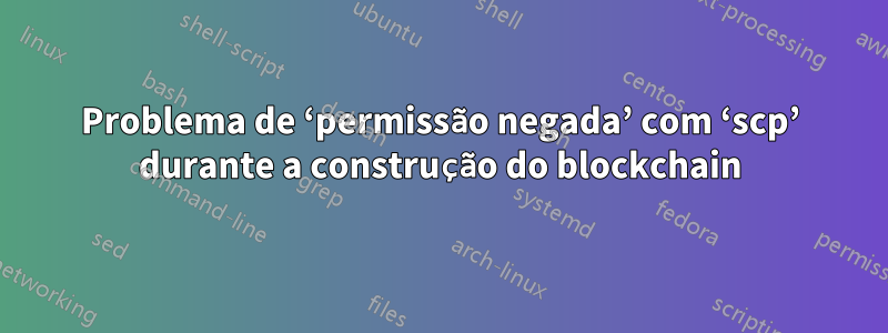 Problema de ‘permissão negada’ com ‘scp’ durante a construção do blockchain