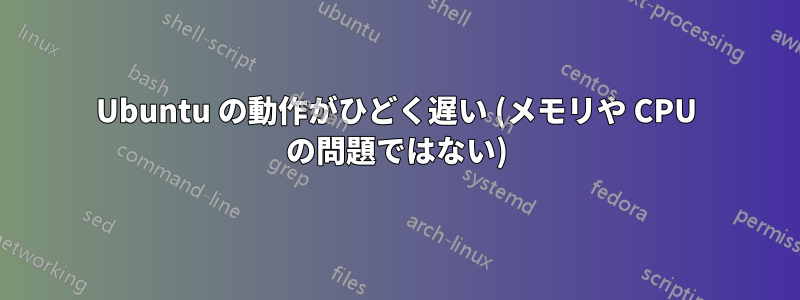 Ubuntu の動作がひどく遅い (メモリや CPU の問題ではない)