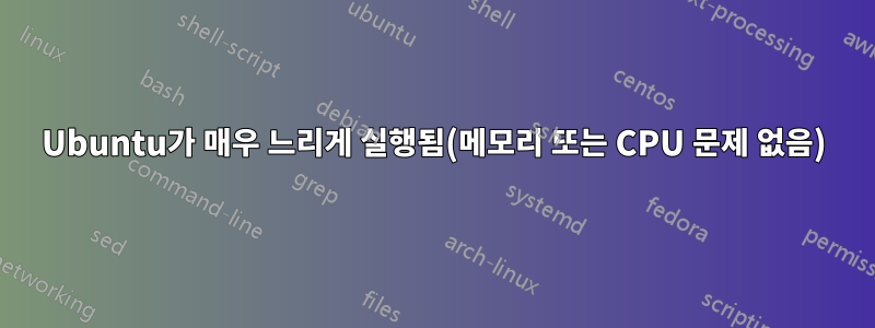 Ubuntu가 매우 느리게 실행됨(메모리 또는 CPU 문제 없음)