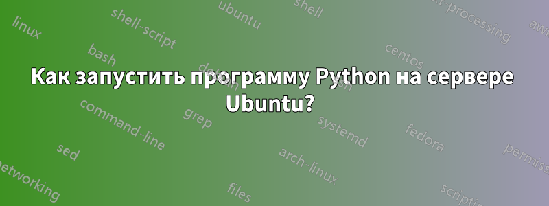 Как запустить программу Python на сервере Ubuntu? 