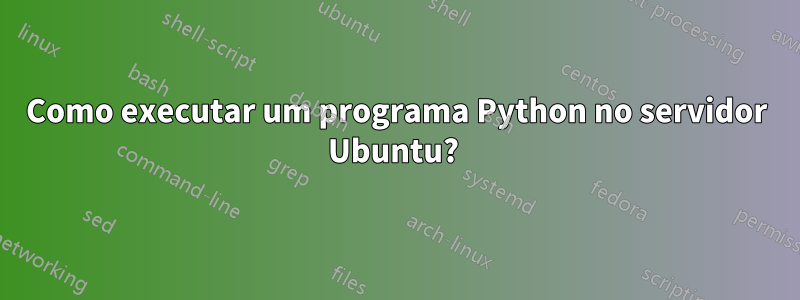 Como executar um programa Python no servidor Ubuntu? 