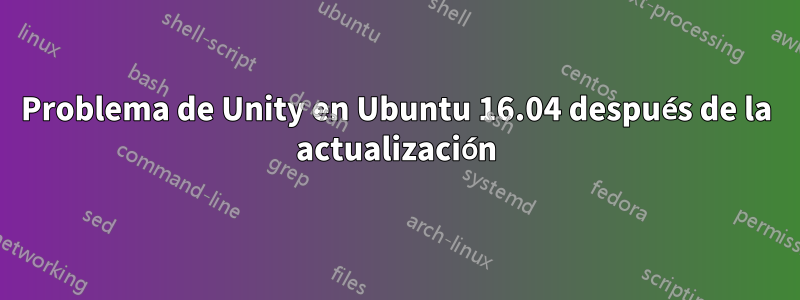 Problema de Unity en Ubuntu 16.04 después de la actualización