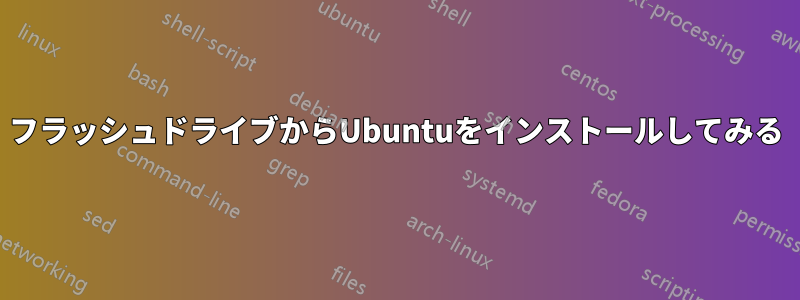 フラッシュドライブからUbuntuをインストールしてみる