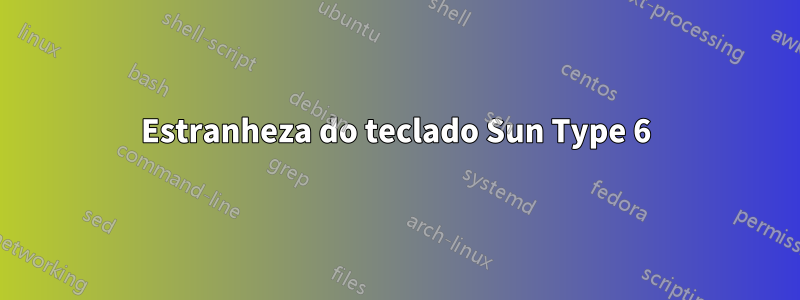 Estranheza do teclado Sun Type 6