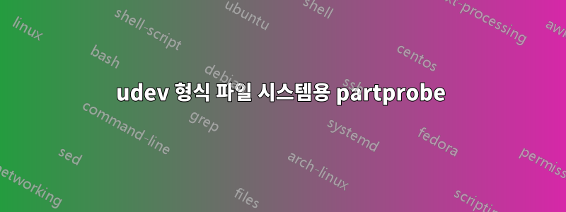 udev 형식 파일 시스템용 partprobe