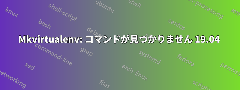 Mkvirtualenv: コマンドが見つかりません 19.04