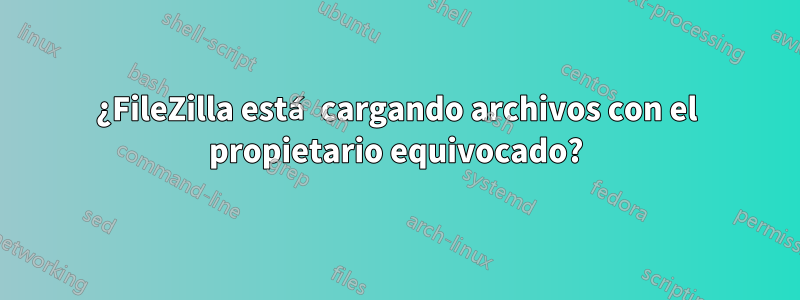 ¿FileZilla está cargando archivos con el propietario equivocado?