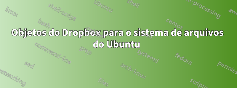 Objetos do Dropbox para o sistema de arquivos do Ubuntu 