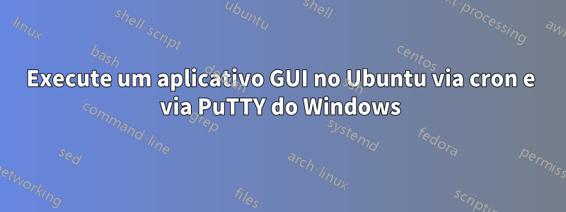 Execute um aplicativo GUI no Ubuntu via cron e via PuTTY do Windows