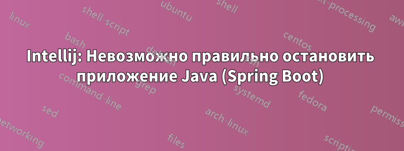 Intellij: Невозможно правильно остановить приложение Java (Spring Boot)