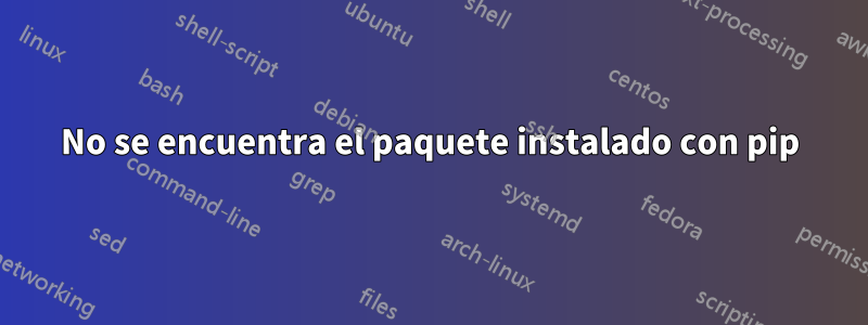 No se encuentra el paquete instalado con pip