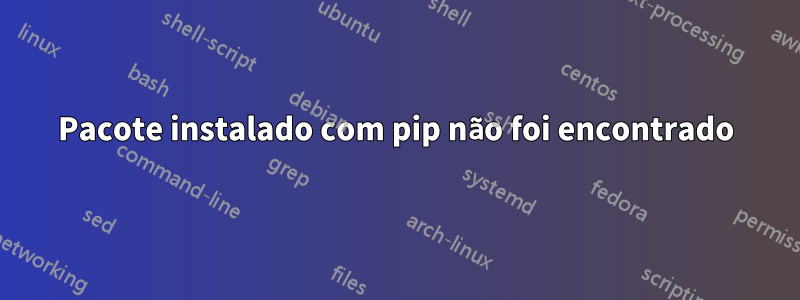 Pacote instalado com pip não foi encontrado