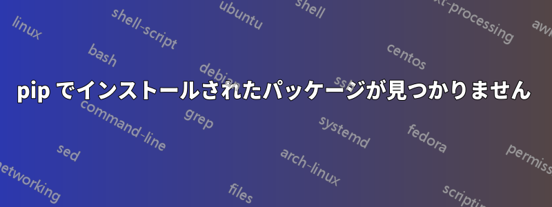 pip でインストールされたパッケージが見つかりません