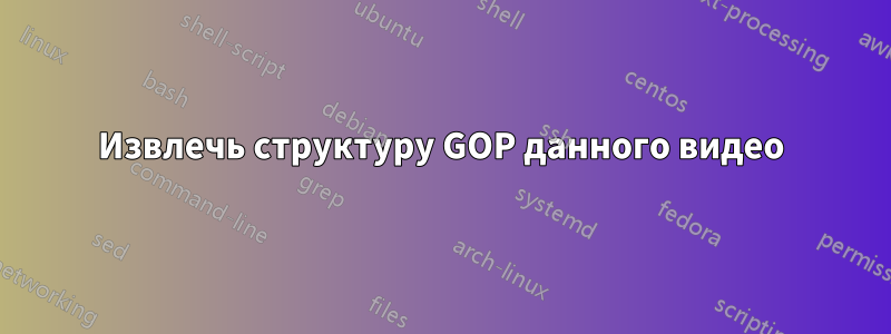 Извлечь структуру GOP данного видео