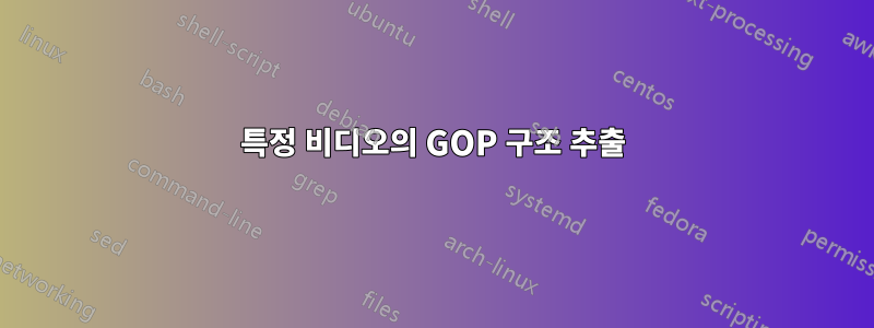 특정 비디오의 GOP 구조 추출