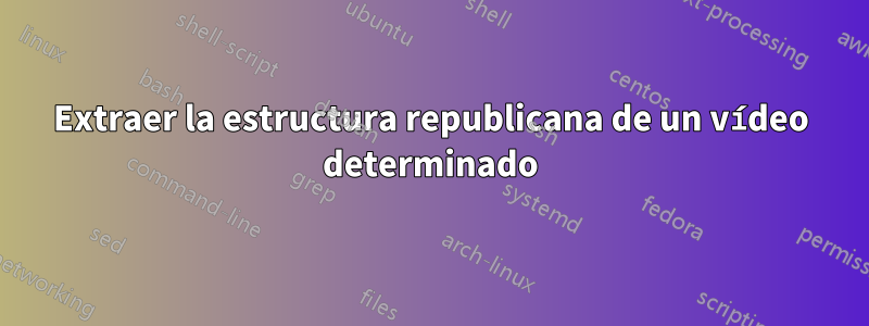 Extraer la estructura republicana de un vídeo determinado