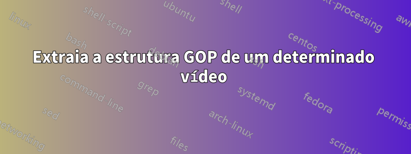 Extraia a estrutura GOP de um determinado vídeo