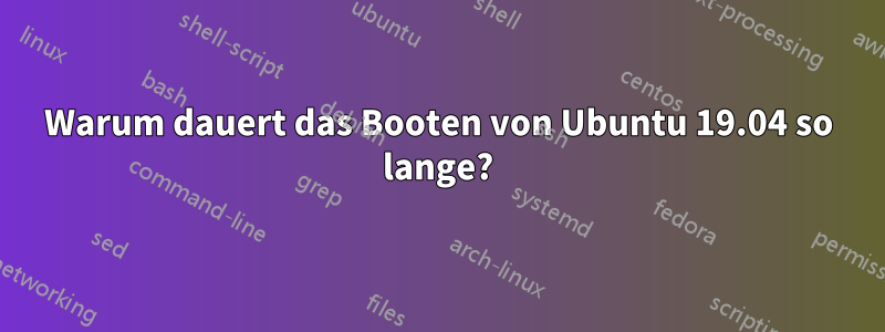 Warum dauert das Booten von Ubuntu 19.04 so lange?