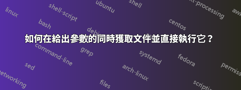 如何在給出參數的同時獲取文件並直接執行它？