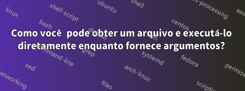 Como você pode obter um arquivo e executá-lo diretamente enquanto fornece argumentos?