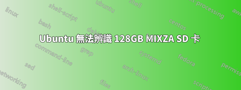 Ubuntu 無法辨識 128GB MIXZA SD 卡