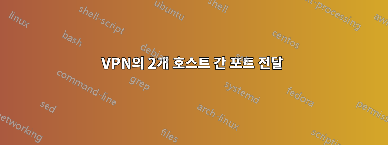 VPN의 2개 호스트 간 포트 전달