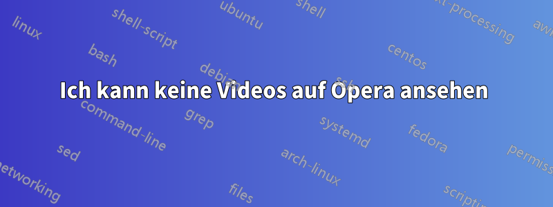 Ich kann keine Videos auf Opera ansehen