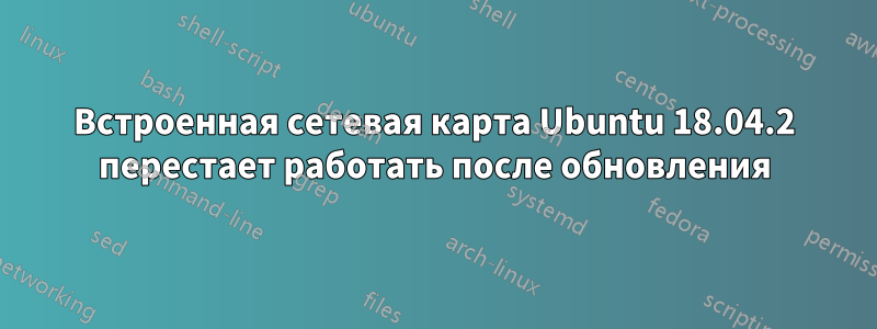 Встроенная сетевая карта Ubuntu 18.04.2 перестает работать после обновления