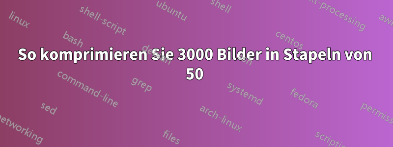 So komprimieren Sie 3000 Bilder in Stapeln von 50