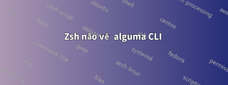 Zsh não vê alguma CLI