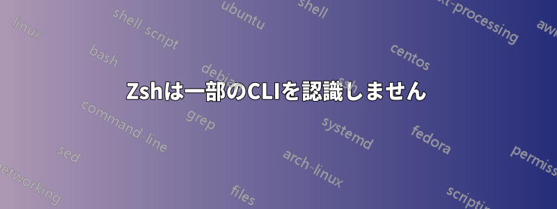 Zshは一部のCLIを認識しません