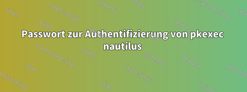 Passwort zur Authentifizierung von pkexec nautilus