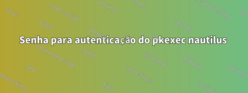 Senha para autenticação do pkexec nautilus