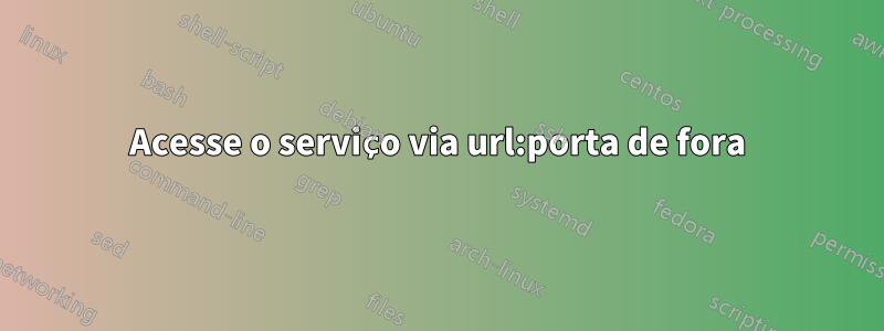 Acesse o serviço via url:porta de fora