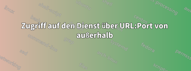 Zugriff auf den Dienst über URL:Port von außerhalb