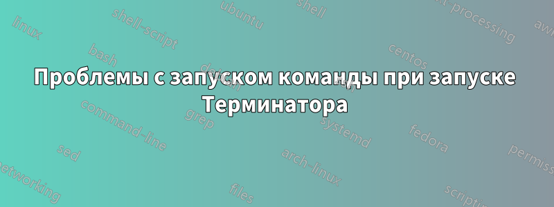 Проблемы с запуском команды при запуске Терминатора