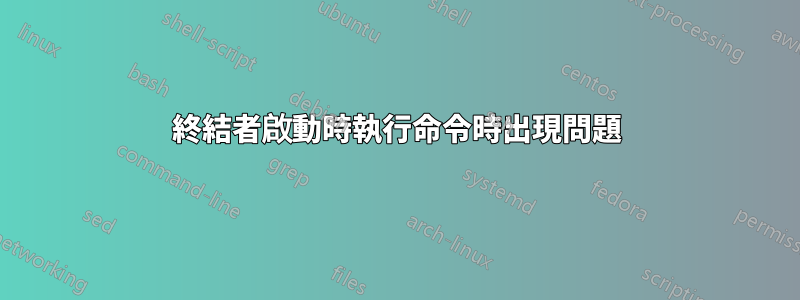 終結者啟動時執行命令時出現問題