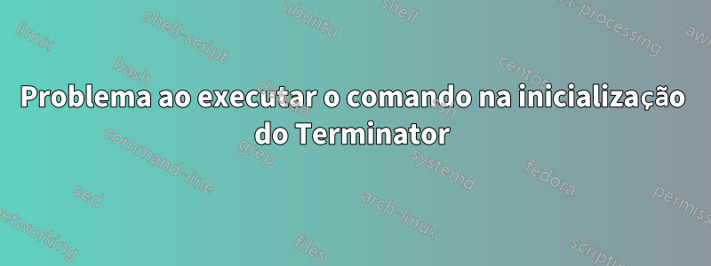 Problema ao executar o comando na inicialização do Terminator