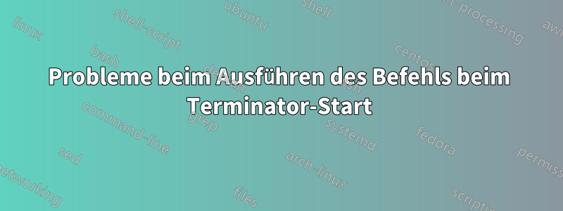 Probleme beim Ausführen des Befehls beim Terminator-Start